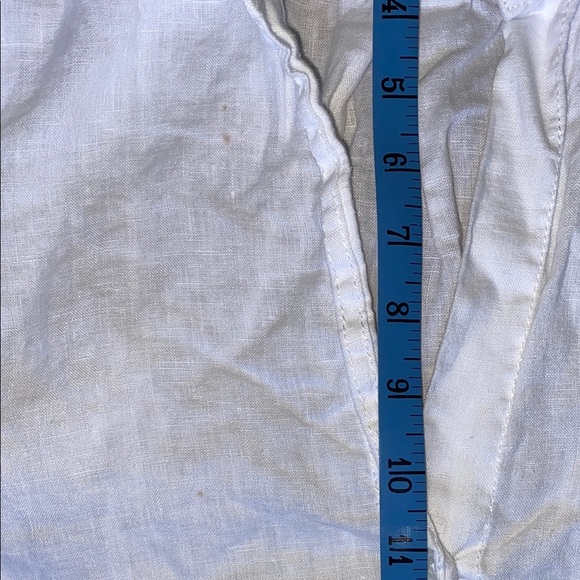 Zara White Linen Oversized Button-Up Shirt. Sz Med - Picture 6 of 9